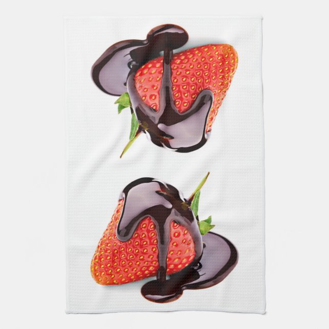 Linge De Cuisine Fraise de chocolat (Vertical)