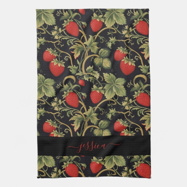 Linge De Cuisine Fraise vintage  (Vertical)