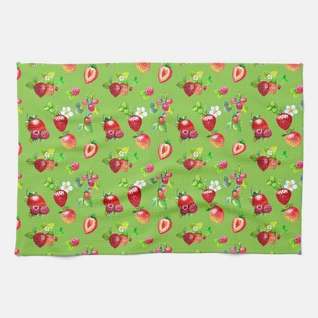 LINGE DE CUISINE FRAISES (Horizontal)