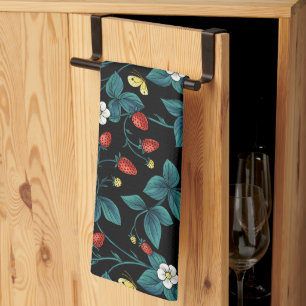 Linge De Cuisine Fraises sauvages rouge/jaune/bleu/noir