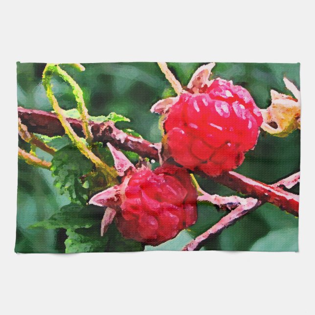 Linge De Cuisine Framboises sauvages (Horizontal)