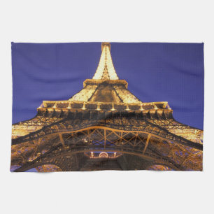 Linge De Cuisine FRANCE, Tour Eiffel de Paris, vue du soir