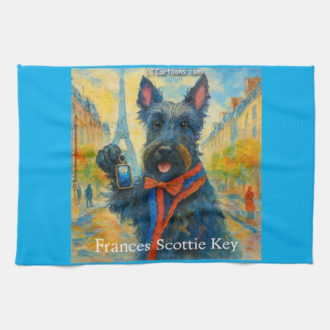 Linge De Cuisine Frances Scottie Key : L'hymne adorable (Horizontal)