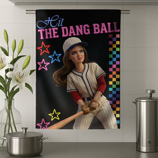 Linge De Cuisine Frappe donc cette balle drôle visage de poupée de  (Créateur téléchargé)