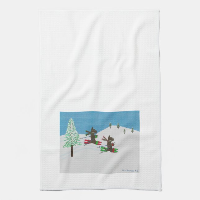 LINGE DE CUISINE FRAPPER LES PENTES (Vertical)