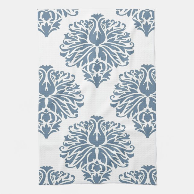 Linge De Cuisine French Grey Elegant Damask (Vertical)