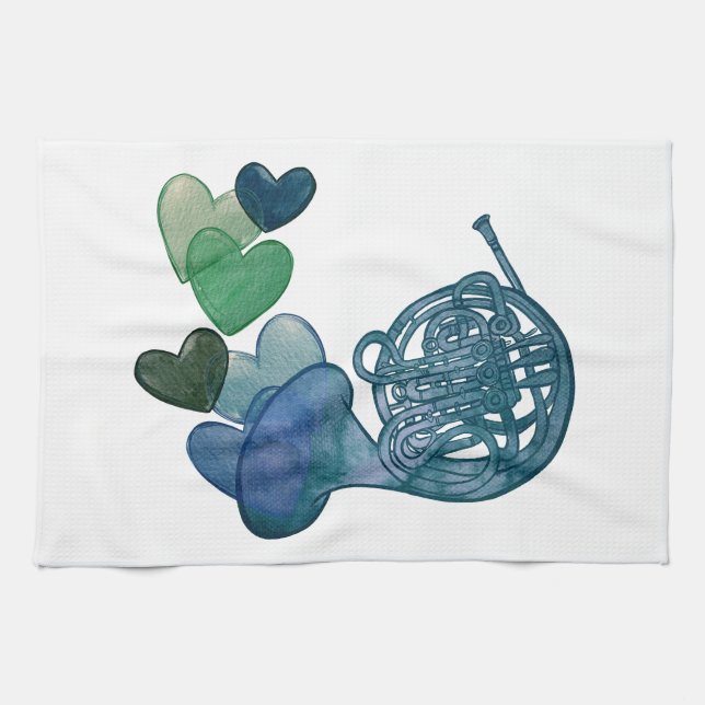 Linge De Cuisine French Horn Band Classe de musique (Horizontal)
