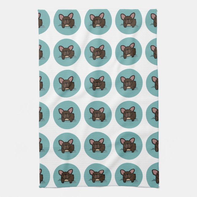 Linge De Cuisine Frenchie Brindle (Vertical)