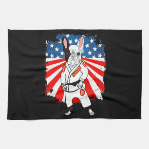 Linge De Cuisine Frenchie Gift Sympa French Bulldog USA Flag