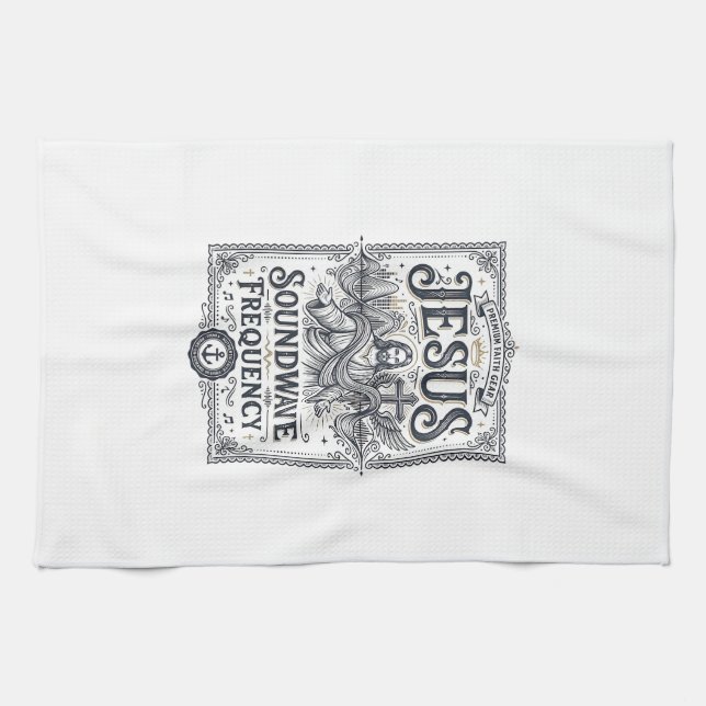 Linge De Cuisine Fréquence d'onde sonore de Jésus Fréquence d'onde  (Horizontal)