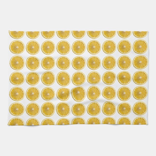 Linge De Cuisine Fresh Yellow Lemon Slice Citrus Pattern Kitchen (Horizontal)