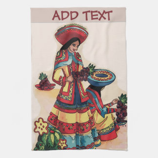 Linge De Cuisine Fresque carreaux pour femmes mexicaines