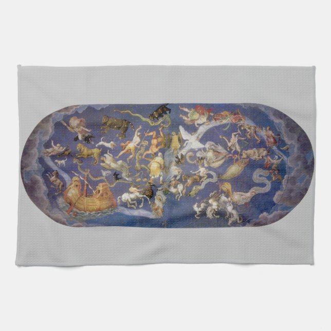 Linge De Cuisine Fresque céleste des constellations d'astronomie vi (Horizontal)
