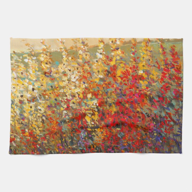 Linge De Cuisine Fresque du jardin lumineux des Fleurs sauvages du  (Horizontal)