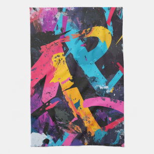 Linge De Cuisine Fresque murale avec gouttes superposées et couleur