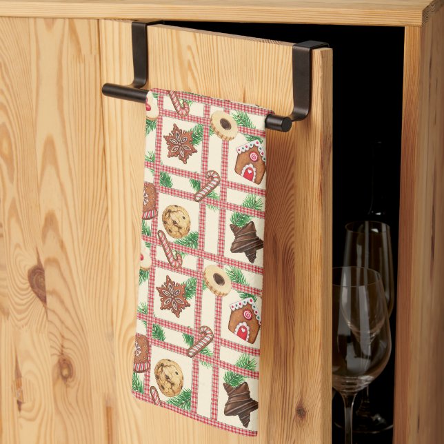Linge De Cuisine Friandises de fêtes (Pliage en tiers)