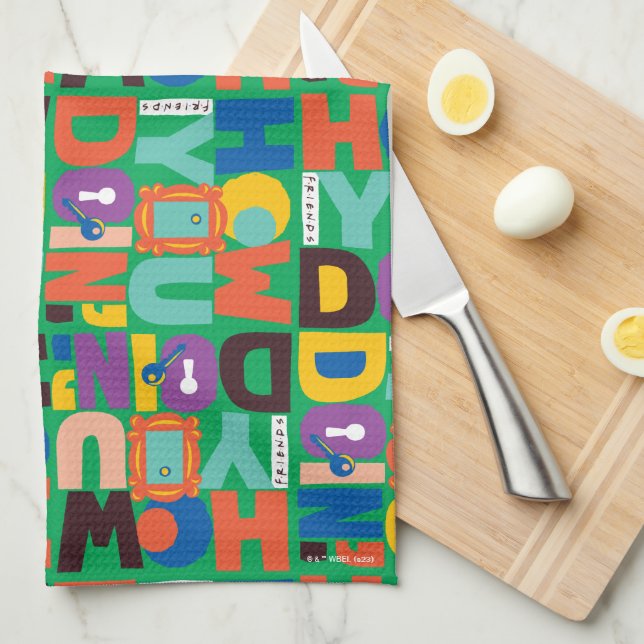 Linge De Cuisine FRIENDS™ | Comment vas-tu Design Vibrant (Quart Plié)