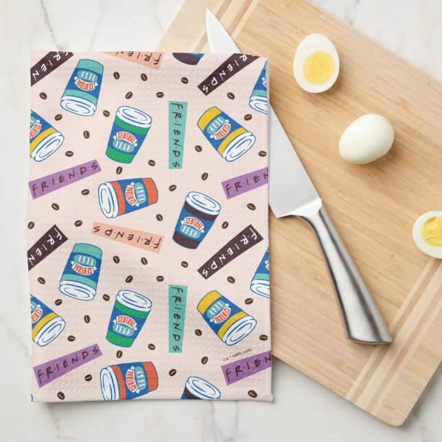 Linge De Cuisine FRIENDS™ | Motif vibrant de Central Perk (Quart Plié)