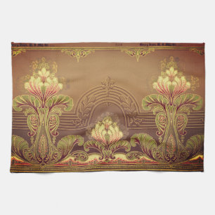Linge De Cuisine Frise florale élégante victorienne