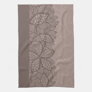Linge De Cuisine Frontière et arrière - plan de motif de feuille