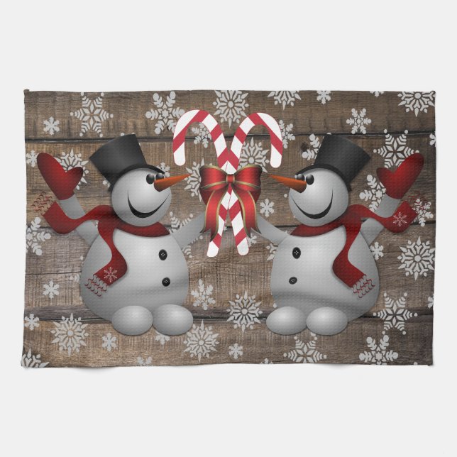 Linge De Cuisine Frosty Les Sucres de canne des Snowflakes (Horizontal)