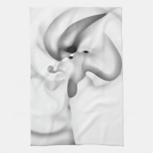 Linge De Cuisine Frozen : gris Abstrait, blanc et noir