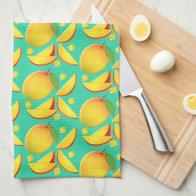 Linge De Cuisine Fruit Mango (Quart Plié)