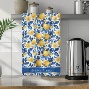 Linge De Cuisine Fruit Motif citron Fruit sur mesure Nom du couple