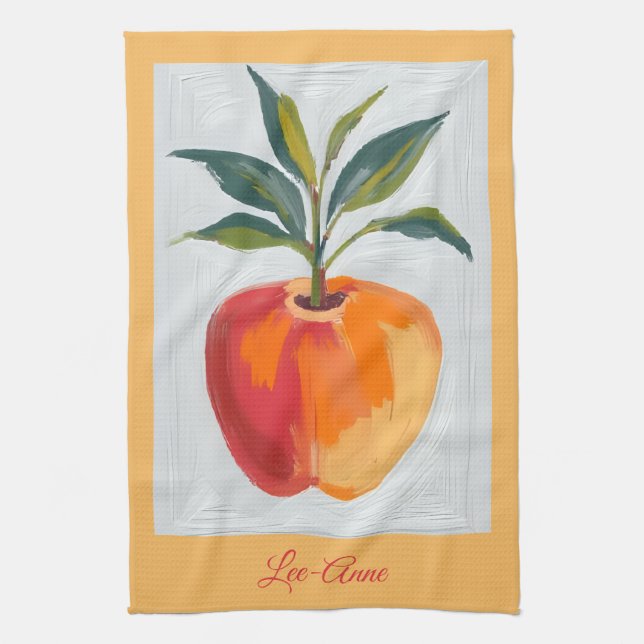 Linge De Cuisine Fruits citrins à l'aquarelle – Ferme (Vertical)