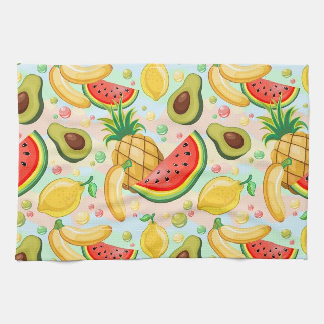 Linge De Cuisine Fruits d'été frais Motif (Horizontal)