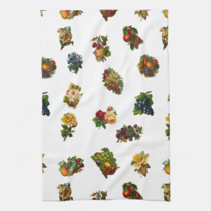 Linge De Cuisine Fruits et fleurs vintages