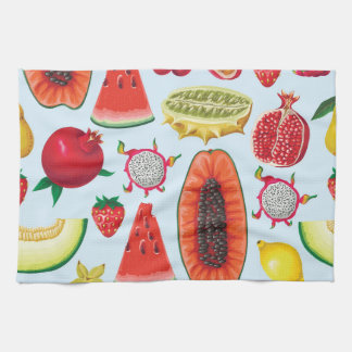 Linge De Cuisine Fruits Exotiques : Imprimé tendance sans couture.