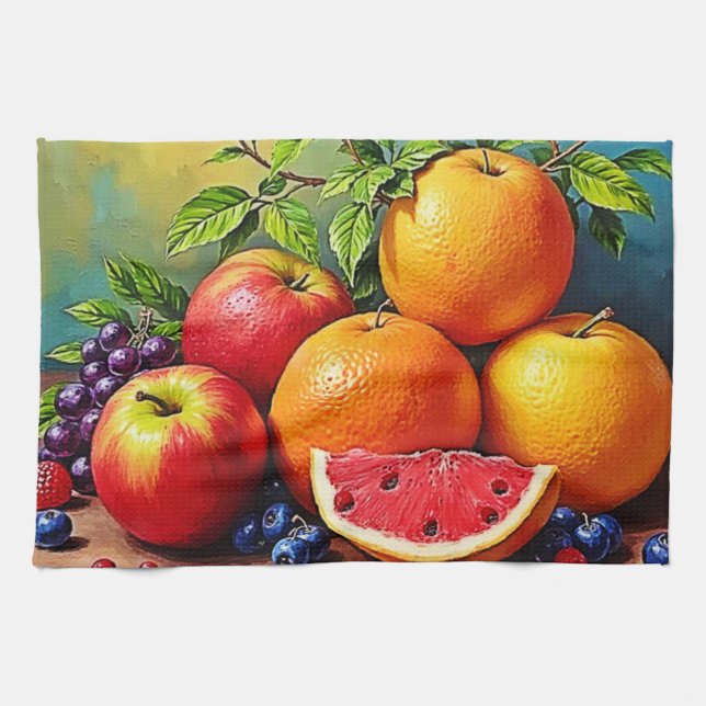 Linge De Cuisine Fruits frais dans un parfait mélange de design (Horizontal)