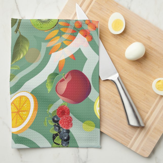 Linge De Cuisine Fruits mixtes 7 (Quart Plié)