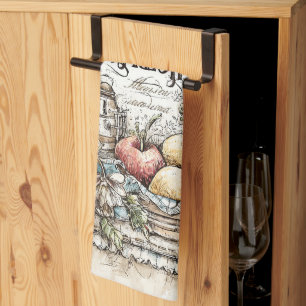 Linge De Cuisine Fruits vintages de la ferme et Motif Légume