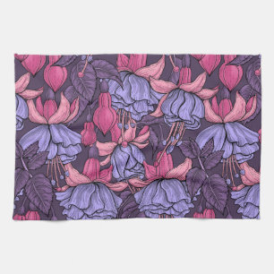 Linge De Cuisine Fuchsia rose et violet