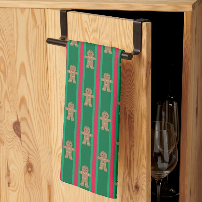 Linge De Cuisine Fun and Fancy Christmas Gingbread Homme (Pliage en tiers)