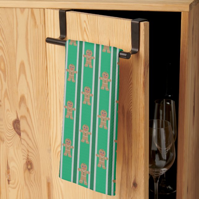 Linge De Cuisine Fun and Fancy Christmas Gingbread Homme (Pliage en tiers)