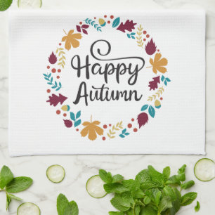 Linge De Cuisine Fun Colorful Happy Automne Automne Wreath