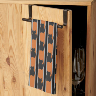 Linge De Cuisine Fun et Fun Halloween Noir Silhouette Chats