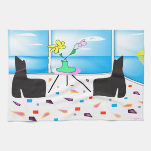 Linge De Cuisine Funky Whimsical Colorful Miami, Graphic