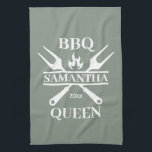 Linge De Cuisine Funny BBBQ Personnalisé Barbecue Queen Cuisine<br><div class="desc">Funny BBBQ Grill Master Barbecue personnalisé Meilleur</div>