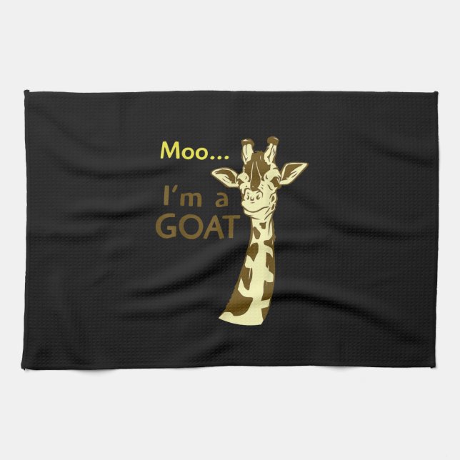 Linge De Cuisine Funny Confusing Giraffe Moo I (Horizontal)