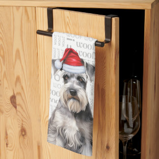 Linge De Cuisine Funny Dog Lover Holiday Schnauzer Christmas