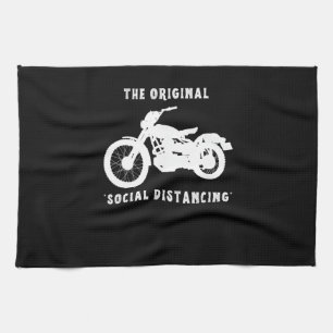 Linge De Cuisine Funny Motorcycle Original Distances sociales
