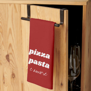 Linge De Cuisine Funny Pizza Pasta Amore Nom Cuisine Rouge Blanc