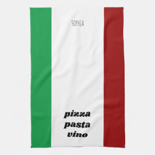 Linge De Cuisine Funny Pizza Pasta Vino Nom Cuisine italienne