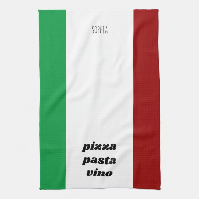 Linge De Cuisine Funny Pizza Pasta Vino Nom Cuisine italienne (Vertical)