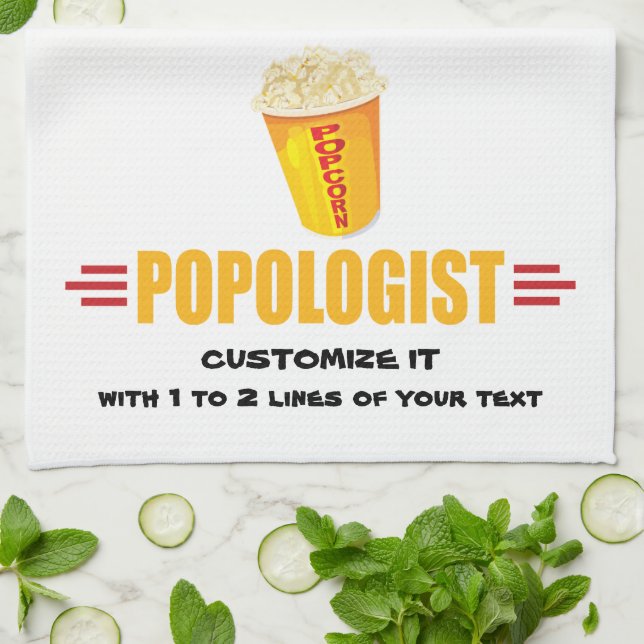 Linge De Cuisine Funny Popcorn personnalisé (Plié)