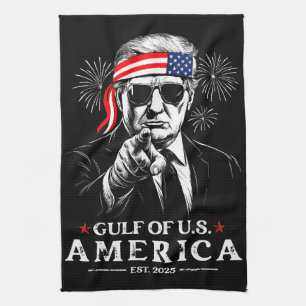 Linge De Cuisine Funny Trump Golfe Des USA Amérique 2025 4 juillet